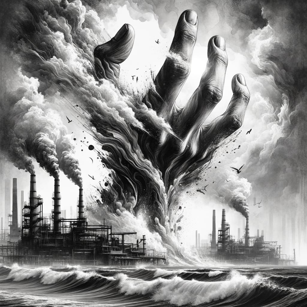 Nature’s Hand Rising Against the Oil Greed