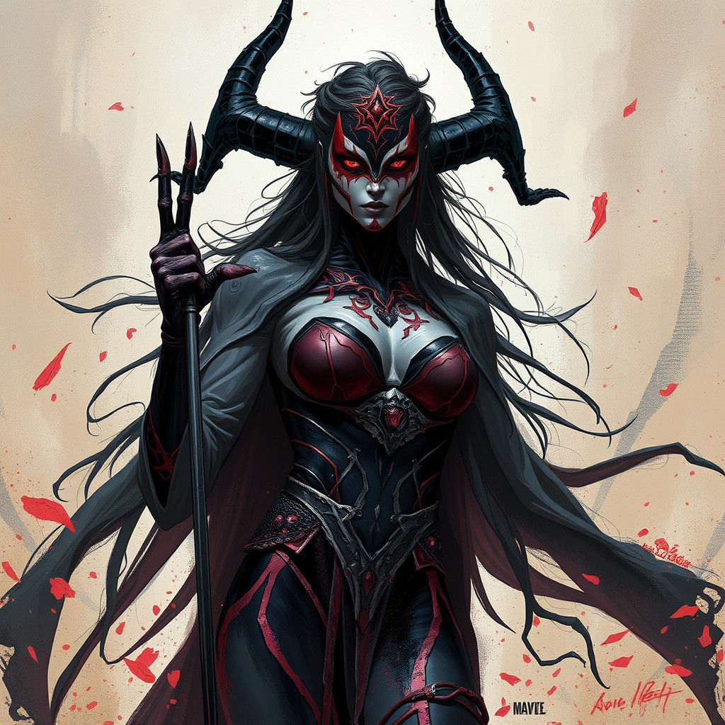 Sinister Psylocke Kali Amalgam Digital Painting