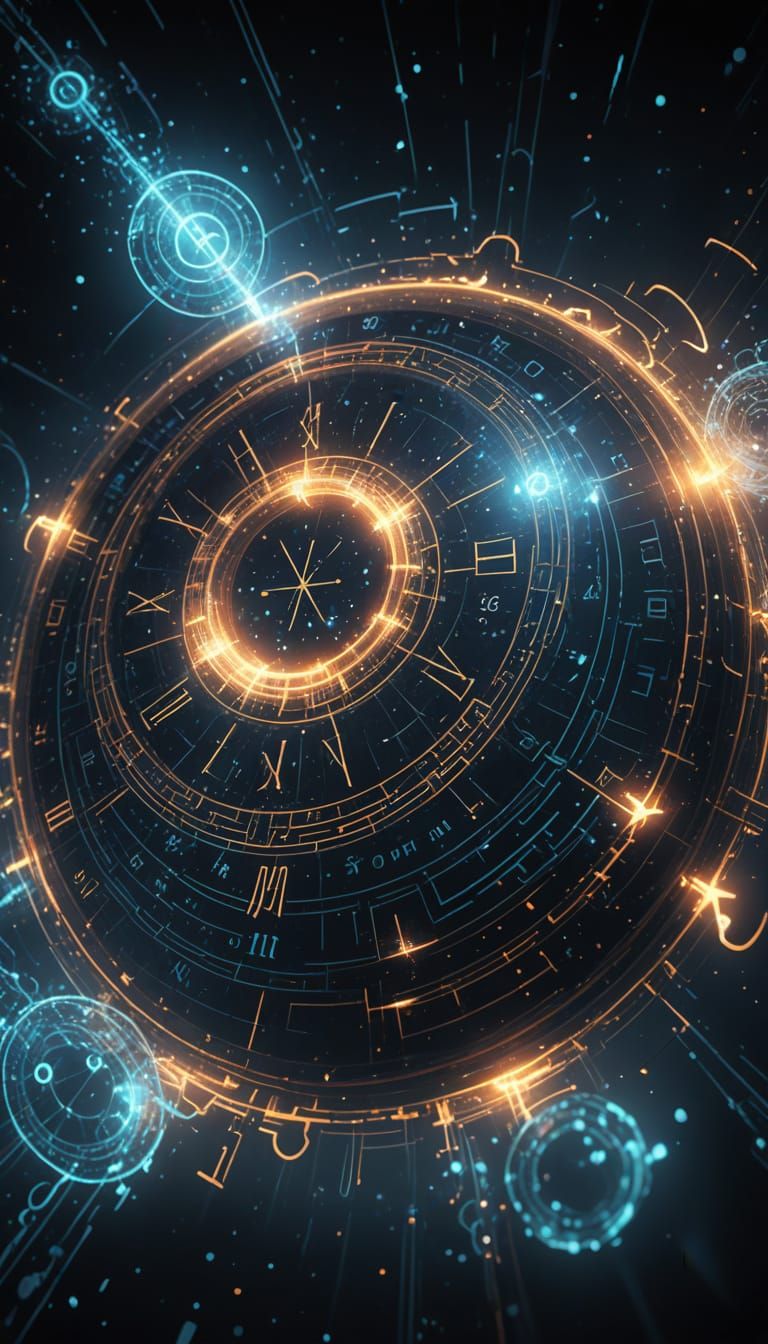 Mysterious Equation in Ethereal Void, Luminous Sigils Emanat...