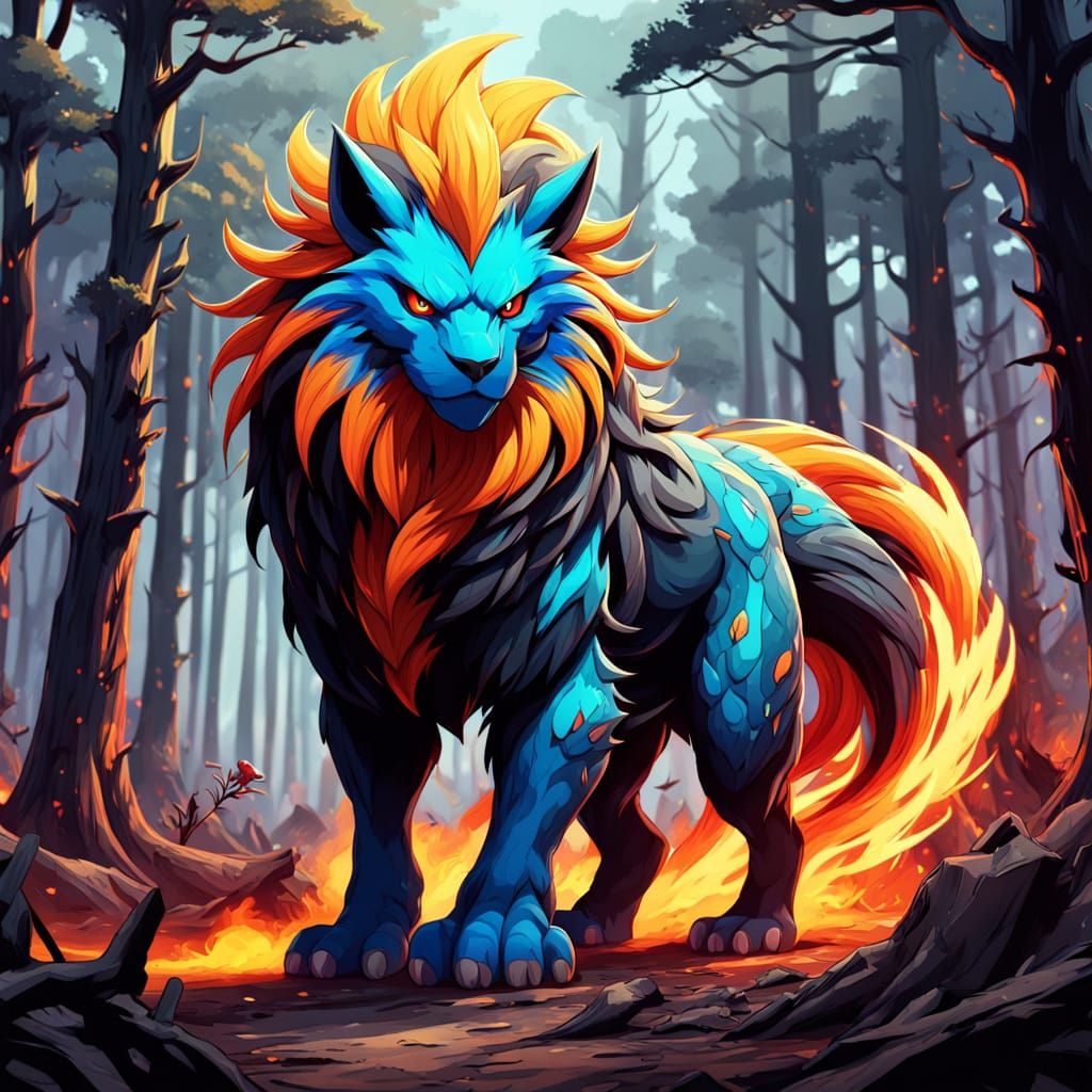 Fiery Mane, Burning Forest