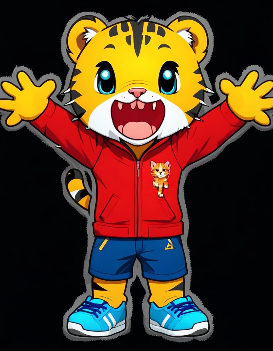 A baby innocent small animated cartoon Sunda male anthropomo...