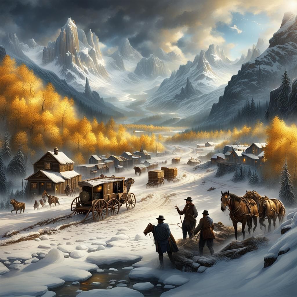 American Gold Rush: A Matte Painting Concept Art