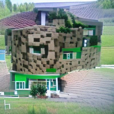Minecraft House Digital Rendering
