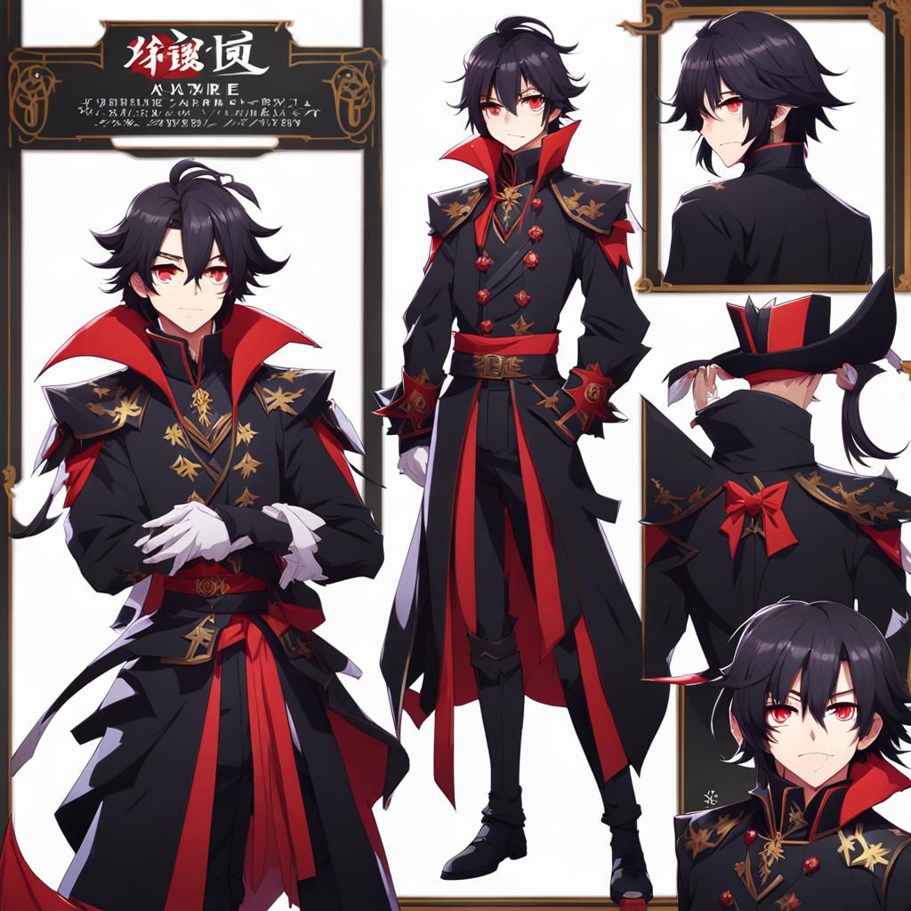 Anime Style Vampire Boy Character Design