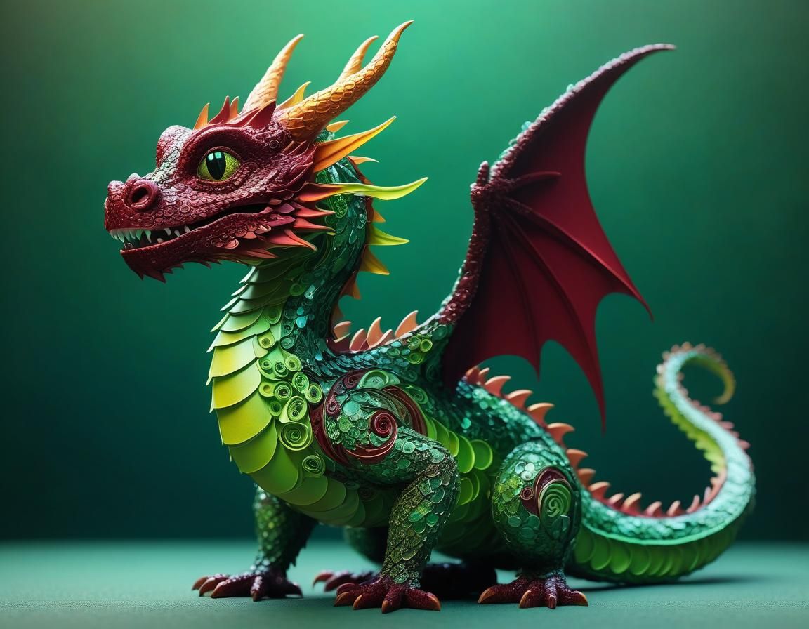 Ethereal Dragon in Abstract Surrealist Style