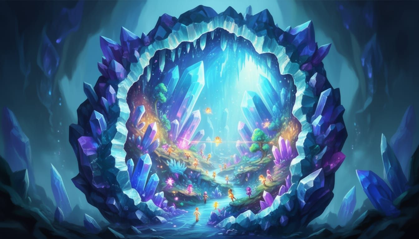 Magical World Inside Giant Crystal Geode