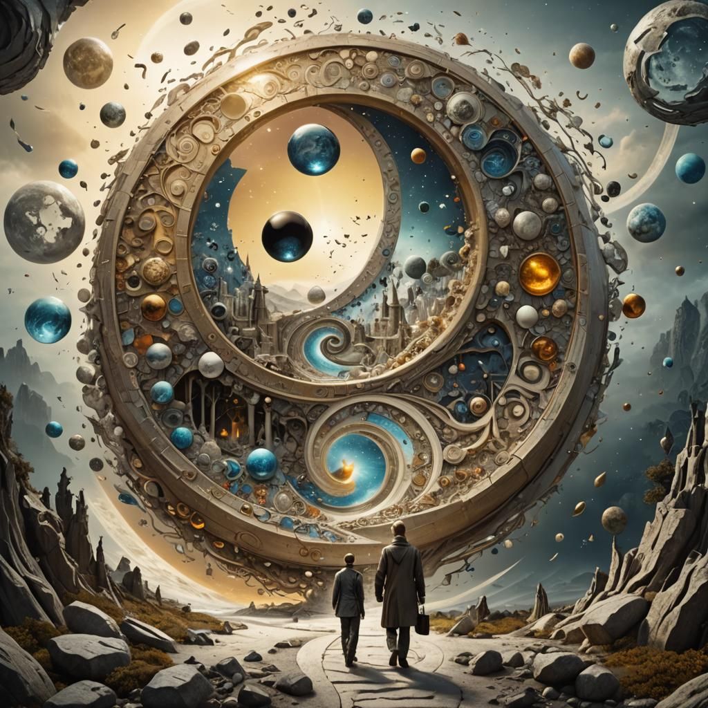 Surreal Yin Yang Landscape Photography in Hyperrealism