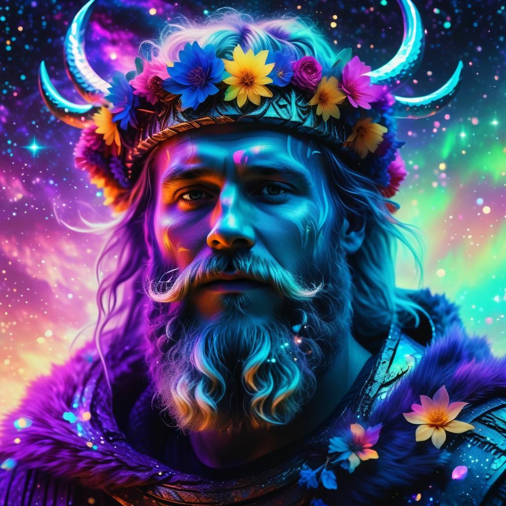 Cosmic Viking in Holographic Astral Dreamscape