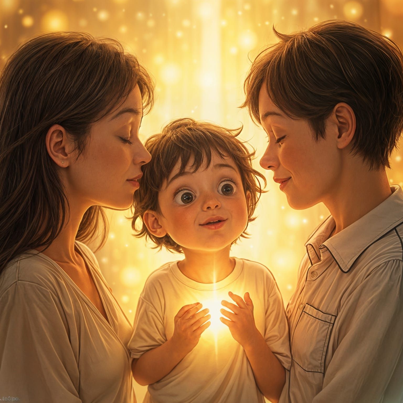 Healing Family Radiates Joy and Peace in Ethereal Glow