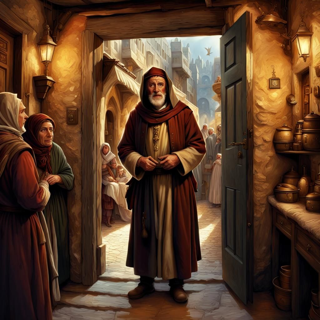 Innkeeper Points to Bethlehem: Digital Matte Painting