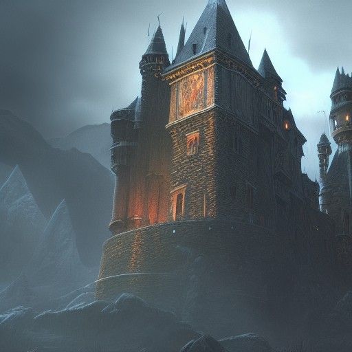 Detailed Matte Painting of Castle Ravenloft