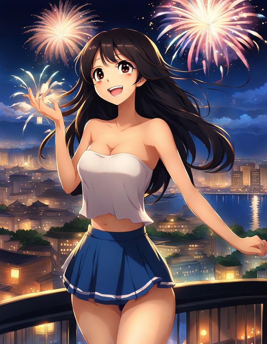 Celebrating New Year's Eve in Anime Style