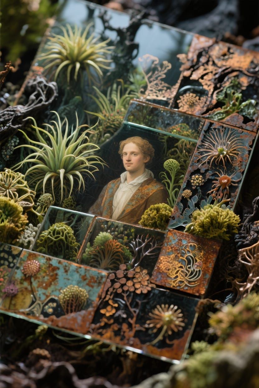 B is a B Filled with Otherworldly Life Charred and Rusty Rowscape