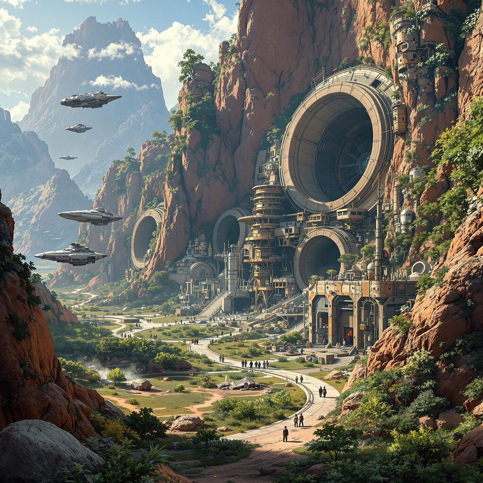 Rebel Space Base on Lush Alien Planet