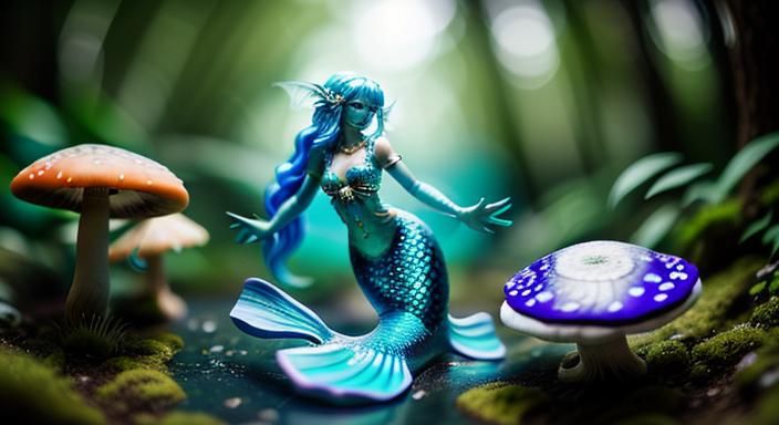 Biopunk Mermaid Goddess in Professional Photography