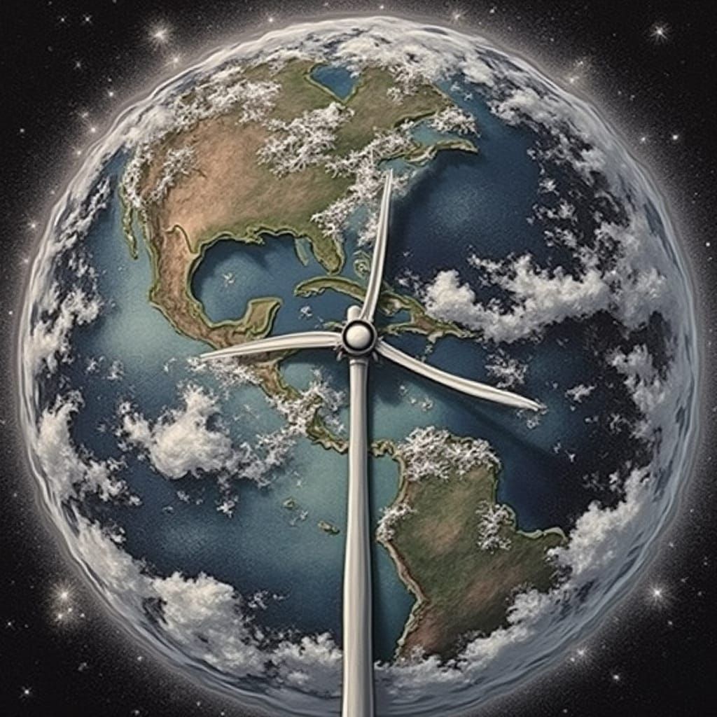 Earth Powered by Wind Energy Systems