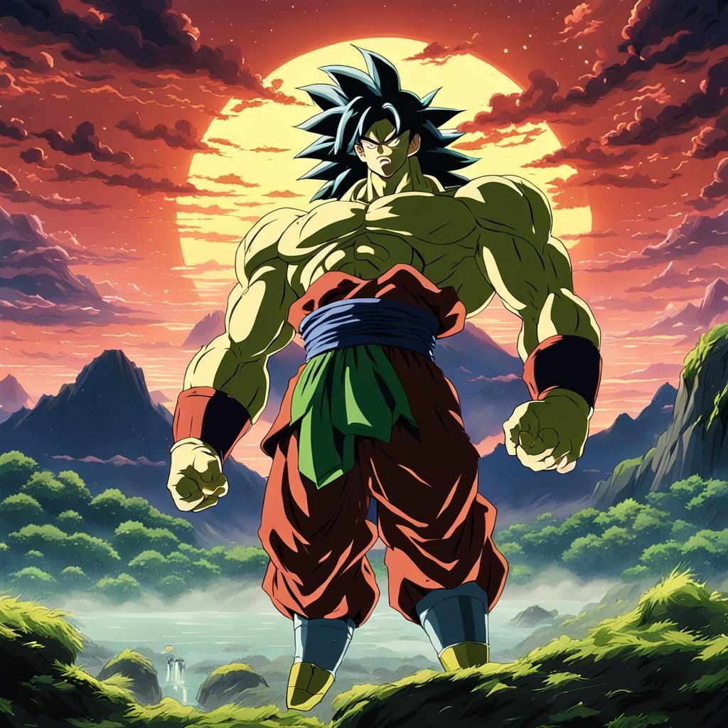 Broly in Studio Ghibli Anime Style