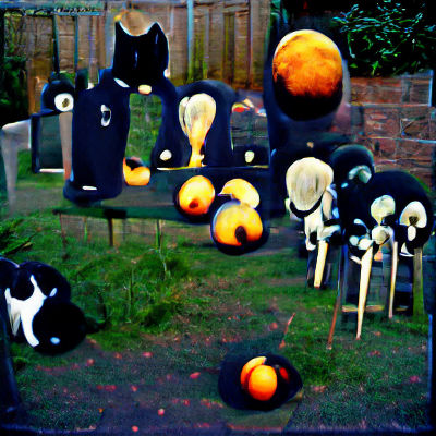 Eerie Halloween Night Landscape with Full Moon