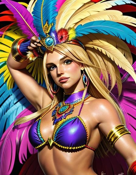 Britney Spears dancing in Rio carnival