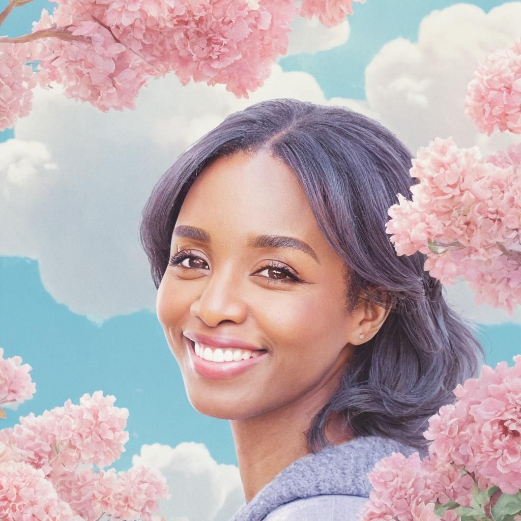 Cute Anime Girl Portrait in Watercolor Style