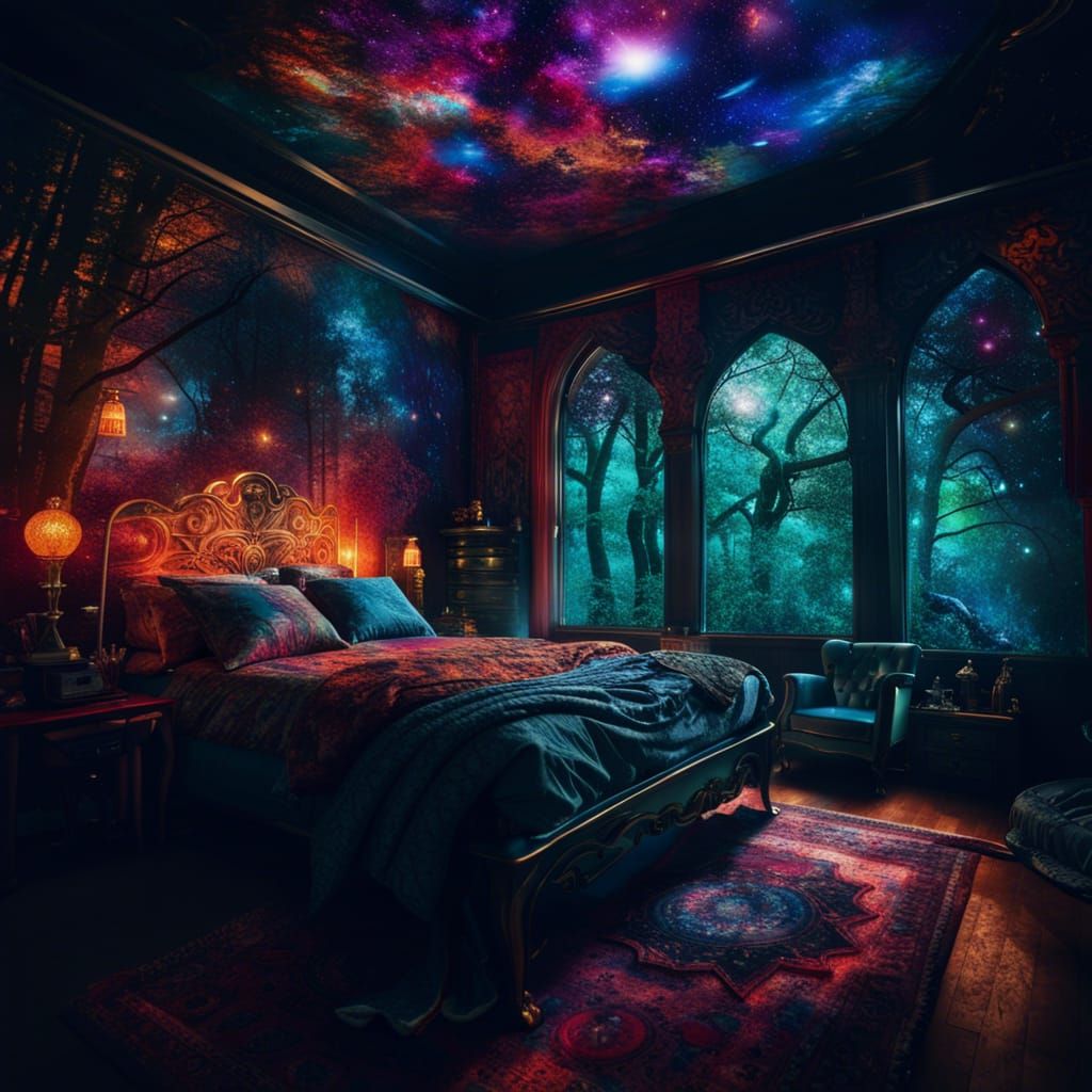 Magical Queen's Bedroom in Enchanted Forest