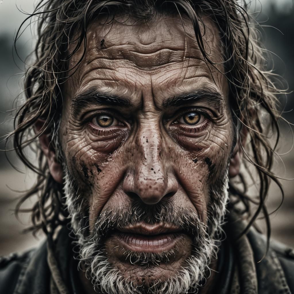 Powerful Plea: No More War in Haunting Portrait