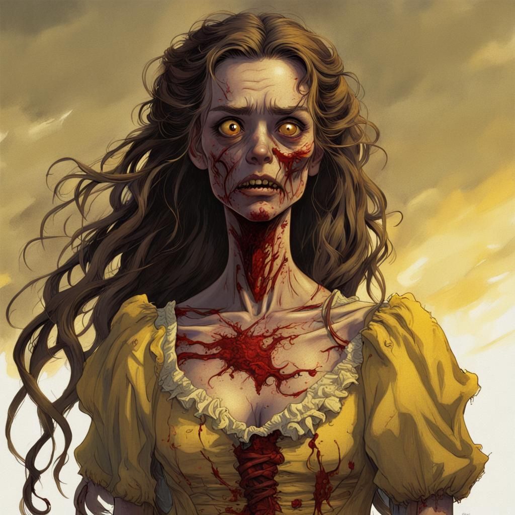 Zombie Belle in Dark Fantasy Style