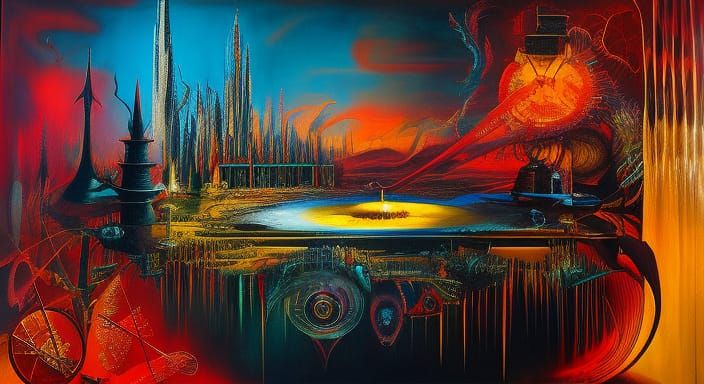 Surreal Insect Dreamscape: Sci-Fi Horror Art