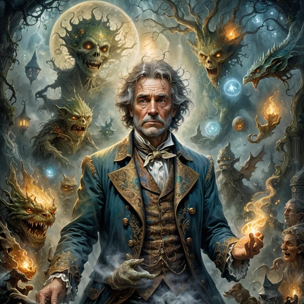 Ethereal Cosmic Horror Illustration by Pablo Amaringo