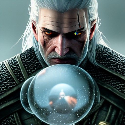 Detailed Portrait of a Witcher-like Man