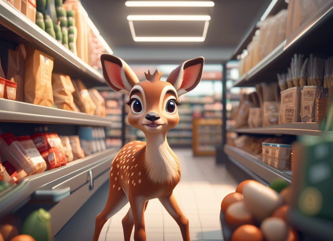 Bambi Goes Shopping: 3D Game Cinematic Scene