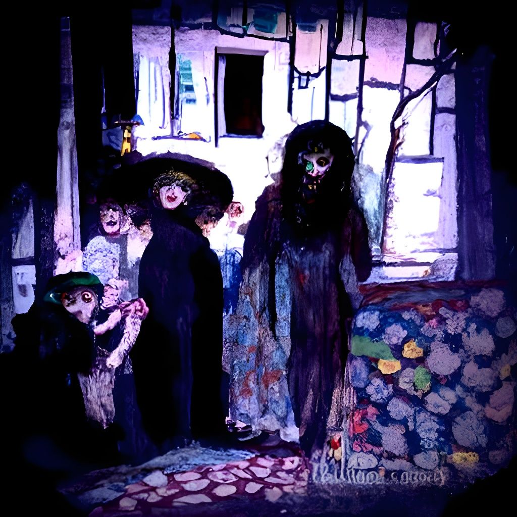 Creepy Supernatural Horror in Post-Impressionist Style