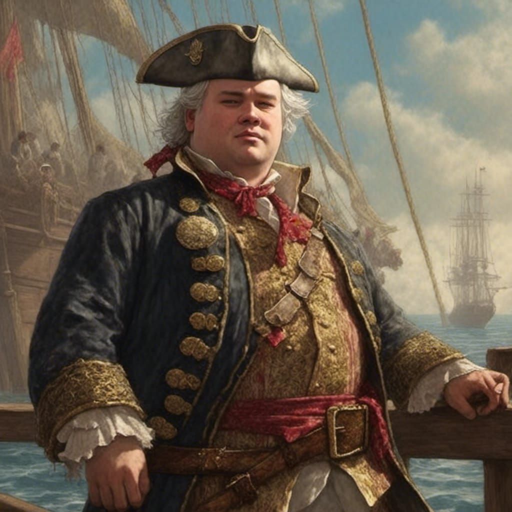 Disney-Style Pirate Portrait on a Ship