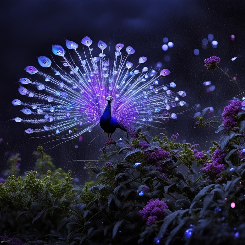 Lavender peacock