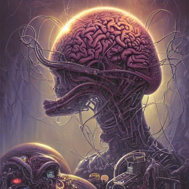 Ethereal Fantasy Brain Alien Art