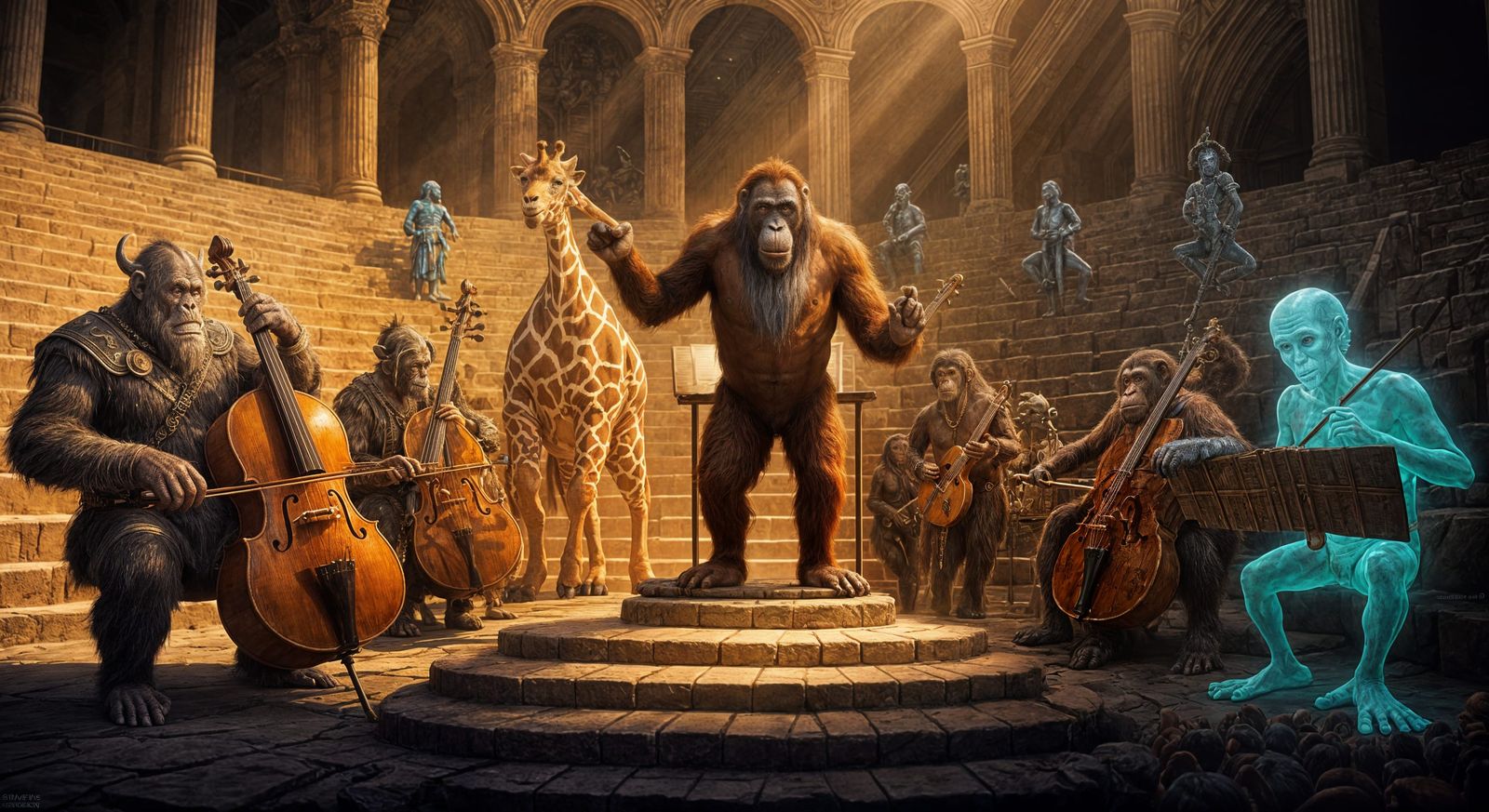 Fantastical Orchestra in Ancient Greek Amphitheater