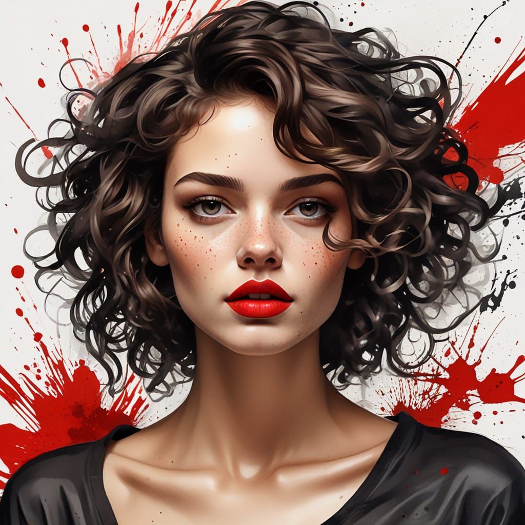 Chaotic Sporadic: In the style of < Chaotic, sporadic illust...