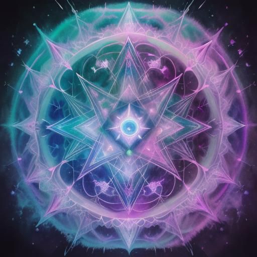 Psychic Chakra Energy in Watercolor Splash Art