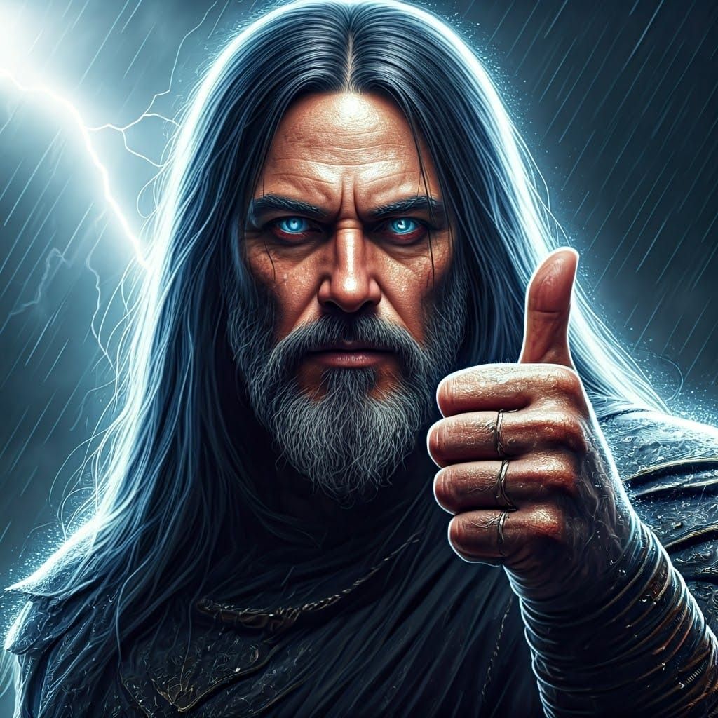 Storm Elemental Victory in Hyper-Realistic Digital Painting....