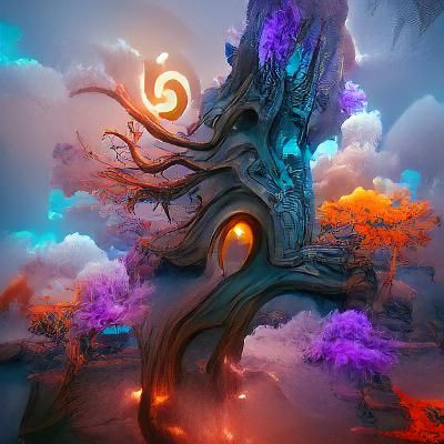 Mystical Tree: Detailed Matte Painting