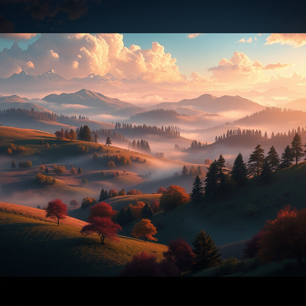 Lush Countryside Matte Painting in 8k