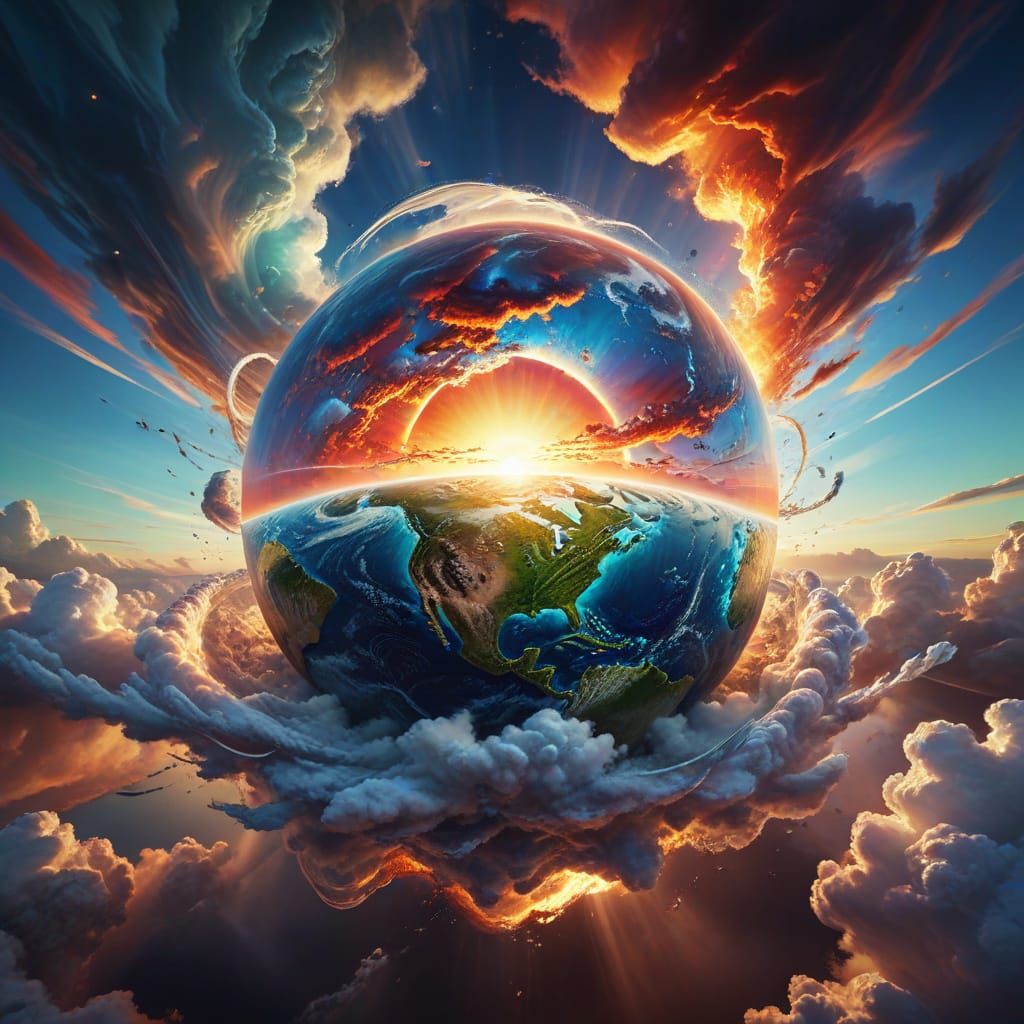 Surrealistic Masterpiece: Earth Stopped in Its Tracks