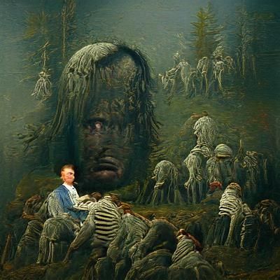 Gothic Horror Forest Illustration