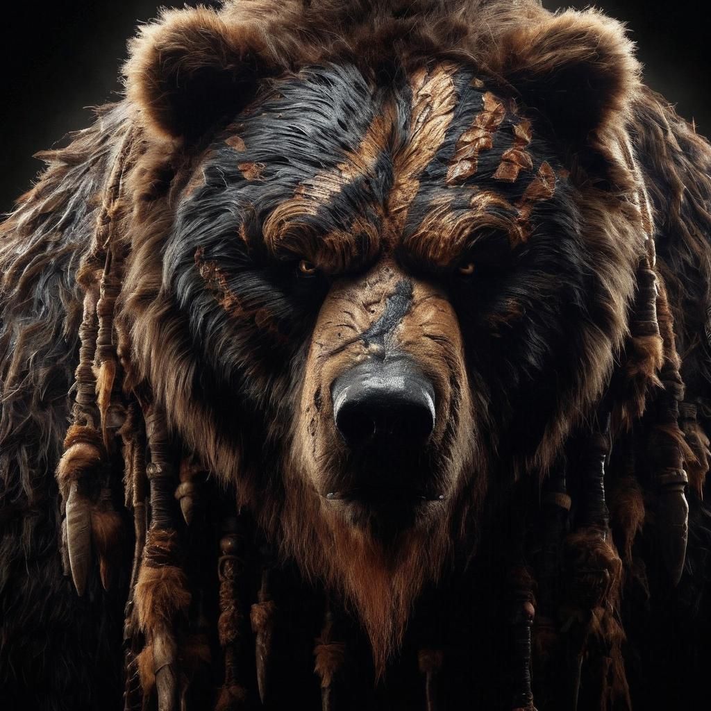 Kodiak Bear Barbarian in Elemental Darkness