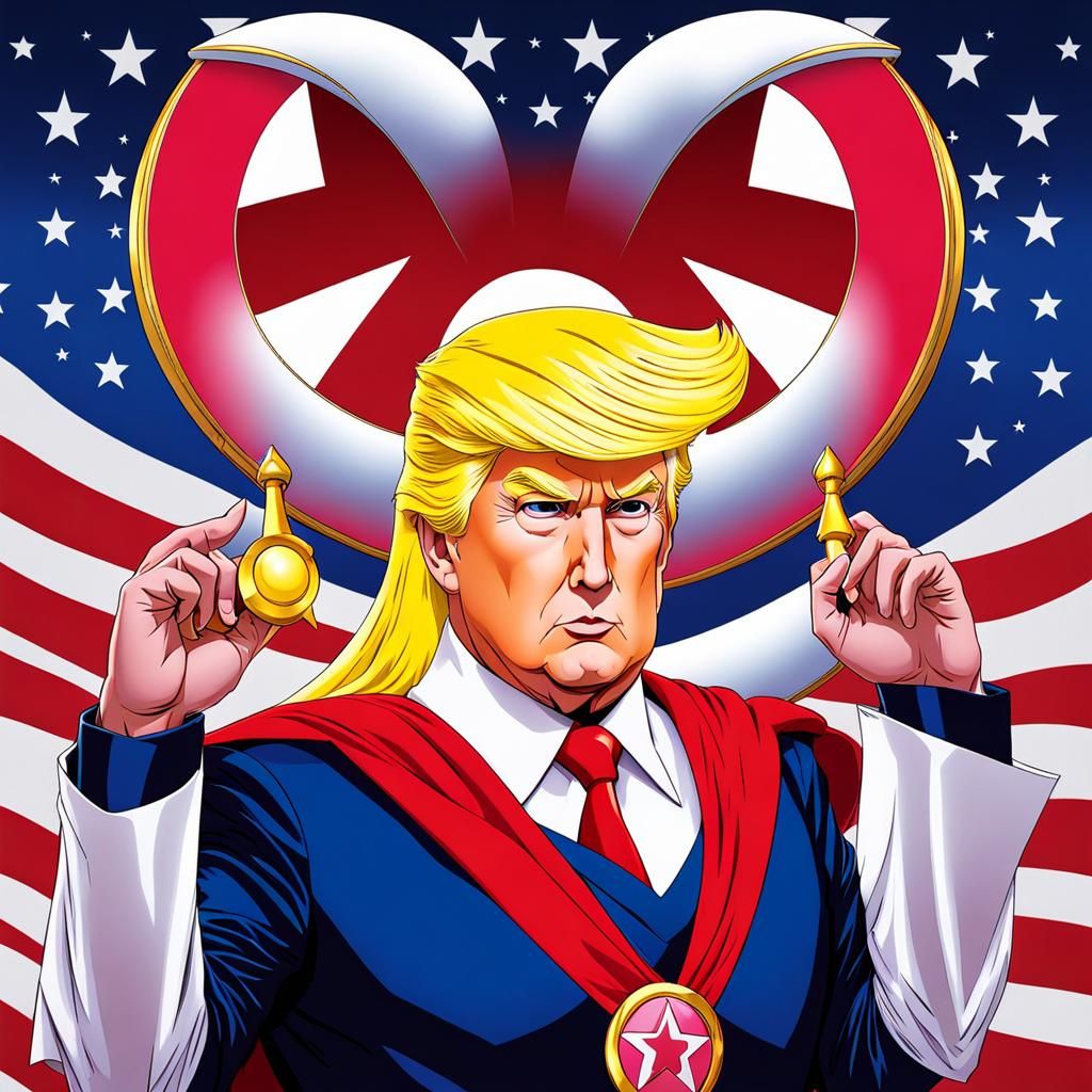 Donald Trump as Sailor Moon: AI Art