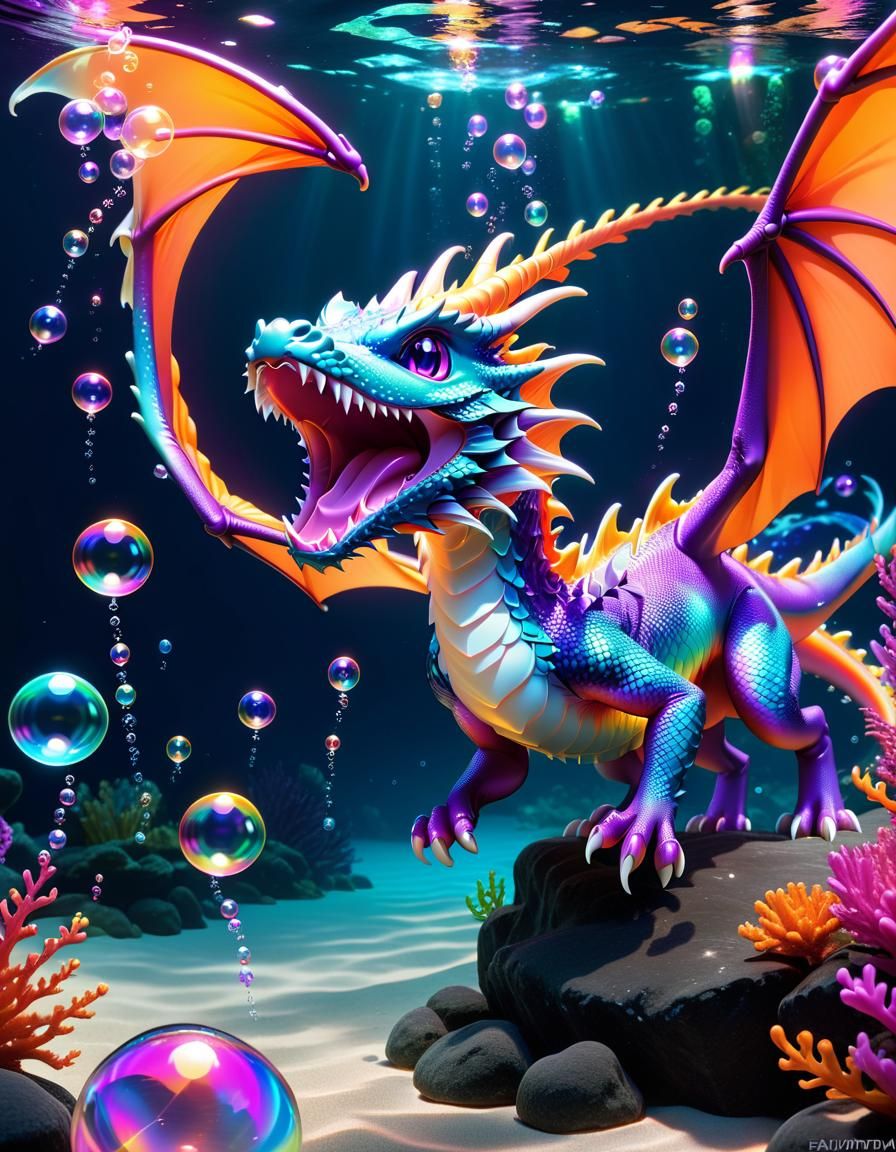 Vibrant Water Dragon