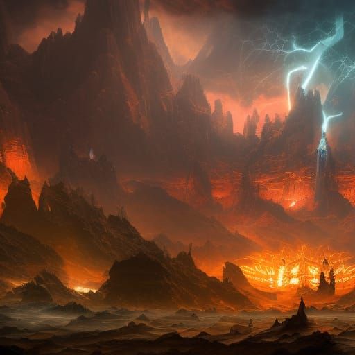 Gods Clash in Epic Fantasy Battle