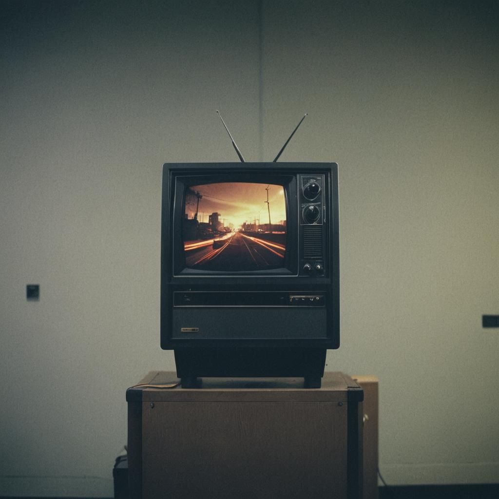 Dramatic Static Television Still on 35mm Film