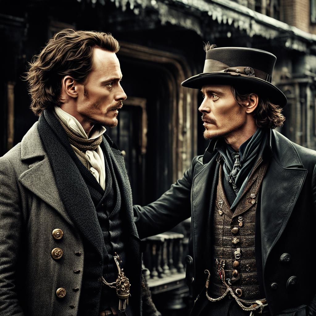 Romantic Portrait of Michael Fassbender and Johnny Depp
