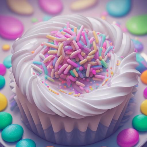 Macro Texture Play in Candy Art Style